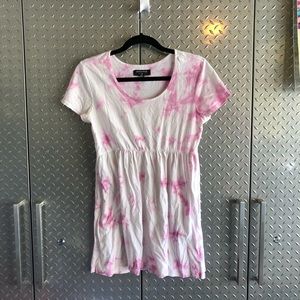Urban Outfitters Babydoll Pink Tie-dye Dress
